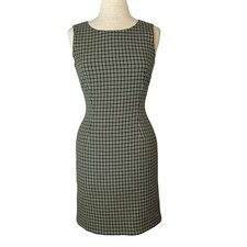 Abito Moschino Vintage Donna Tg 42 (8) Verde Plaid Academia Y2K Mid Mod Italia