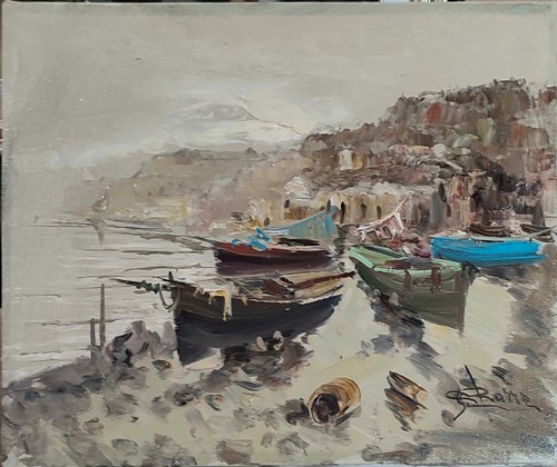 Dipinto olio tela - su,
