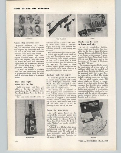 1958 carta pubblicitaria - 1958,