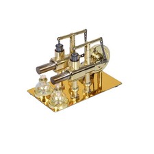 Modello generatore motore Stirling in lega doppio cilindro - kit scienza vapore