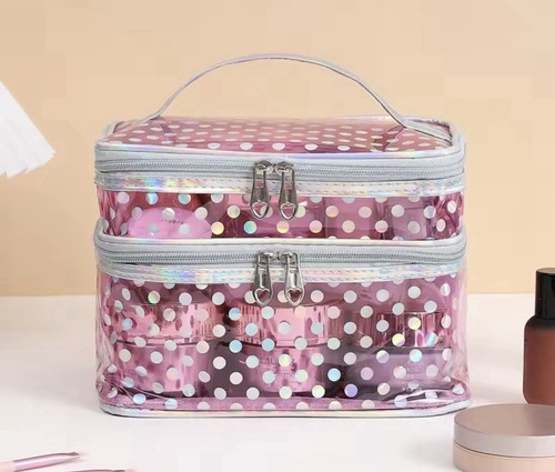 Borsa trucco doppio - strato, in