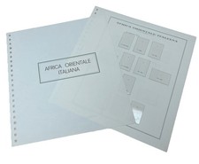 Fogli Album francobolli Marini King colonie Africa A.O.I. Etiopia Occ.Britannica