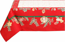 , Tovaglia 12 Posti in 100% Cotone, Collezione Sorprese Di Natale, Set per Casa 