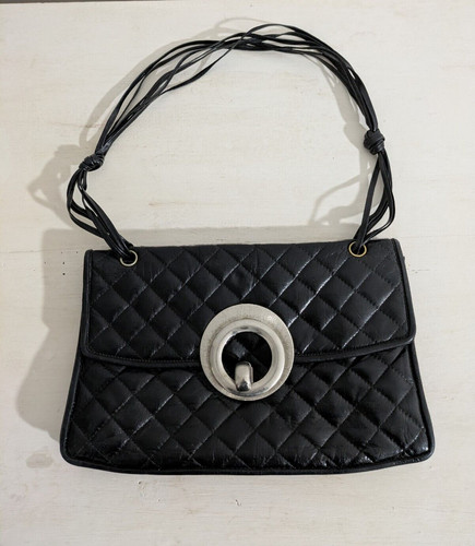Borsa pelle nera tracolla - borsa,