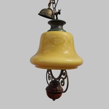 lampadario in vetro opalino color crema