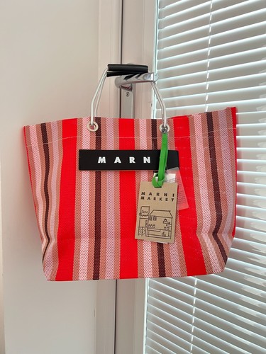 Borsa marni market righe - a,