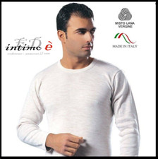 MAGLIA UOMO RAGAZZO LEABLE 417 MANICA LUNGA 80% LANA VERGINE COLOR MELANGE