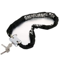 Catena Corazzata Antifurto Lucchetto Per Scooter Moto Bici Rivestita Tessuto