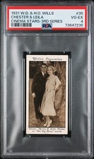 1931 Wills Tobacco Card #35 Chester e Leila Cinema Stars PSA 4