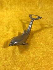 apri bottiglie in silver plate a forma di delfino