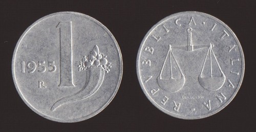 Lira 1955 bilancia e - 1,