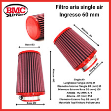 filtro aria sportivo bmc Single Air ingresso da 60 mm racing per 500 595 abarth