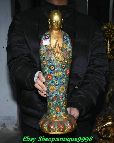 Vecchia statua tibet cloisonne - vecchia,