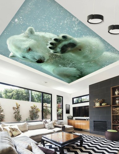 Carta parati orso bianco - parati, 3d