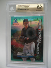 MAX MEYER 2021 Bowman Chrome Positional Promise Aqua Ref /125 BGS GEM MT 9,5