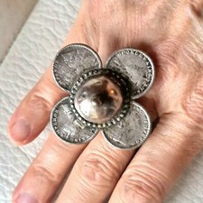 Anello Indiano antico in argento.