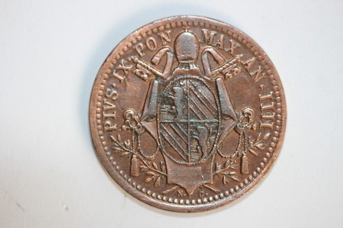 Monnaie mezzo baiocco 1849 - monnaie,