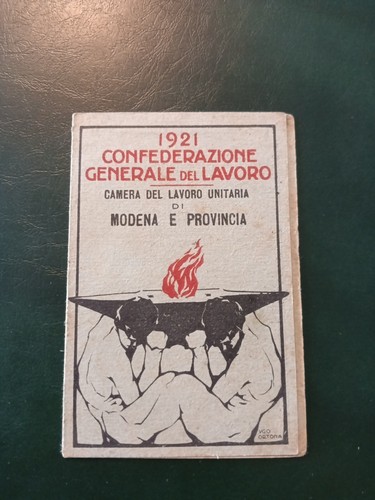 Tessera cgil modena - tessera, 1921