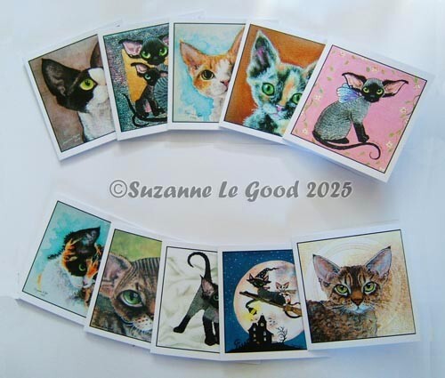 Devon rex cat greetings - devon, cards