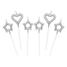 2 pcs Candeline Compleanno a Cuore 4 Pcs Particolari Candele di (R6J)