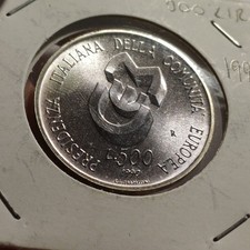 SILVER COIN 500 LIRE 1990 FDC