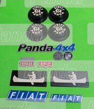 KIT COPRIMOZZO + TARGHETTE  per FIAT PANDA 141 4x4 SISLEY stemma fregio