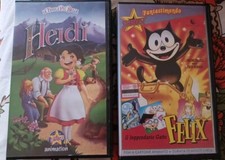 VHS HEIDI E COVER IL LEGGENDARIO GATTO FELIX. STARDUST RARE.