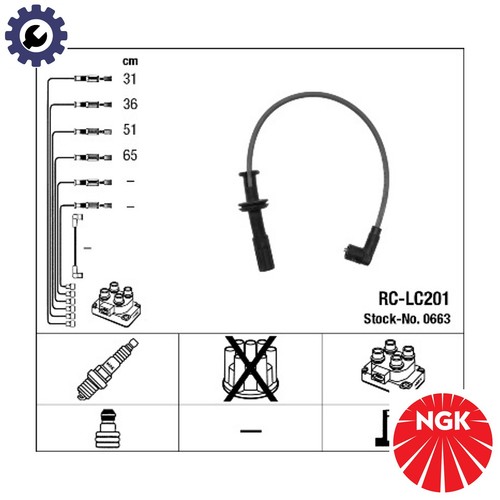 Kit cavo accensione 0663 - 0663, per