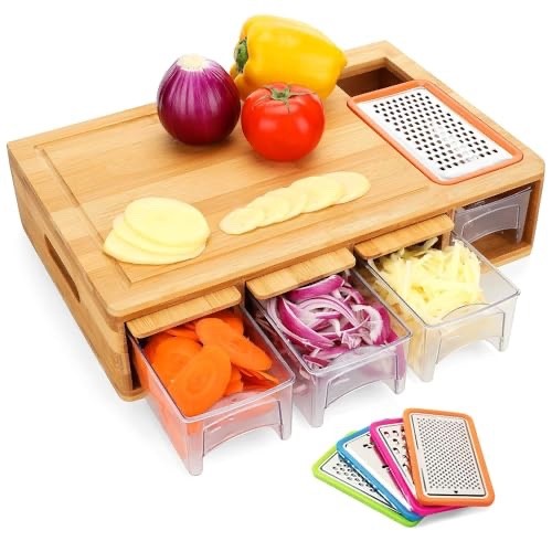 Tagliere con contenitore - tagliere,