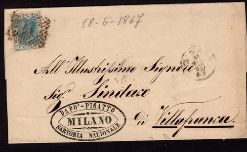 Storia postale 1867 20 - postale,