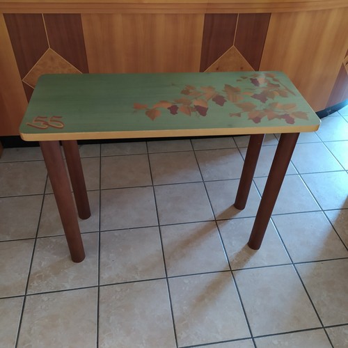 Tavolino alto intarsiato viti - tavolino,