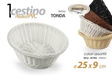 CESTINO PORTA PANE CESTA TONDO