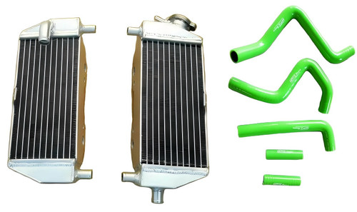 Aluminum radiator verde - verde, hose