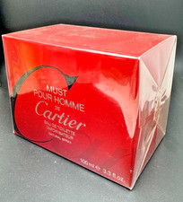 CARTIER MUST POUR HOMME Eau de Toilette 100 ml Vapo VINTAGE Sealed PERFUME!