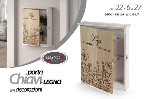 Porta chiavi legno bacheca