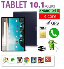 TABLET PC 10"POLLICI TELEFONO SIM NAVIGATORE GPS WEB ANDROID 10 64GBrom 2GBram