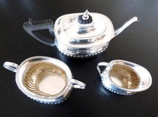 servizio da tè vittoriano argento 925 sterling Londra 1898 SOLID SILVER TEA SET