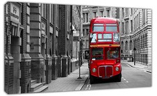 Quadro Moderno Arredamento Città Londra Bus Red Arte Arredo Casa Stampa su Tela