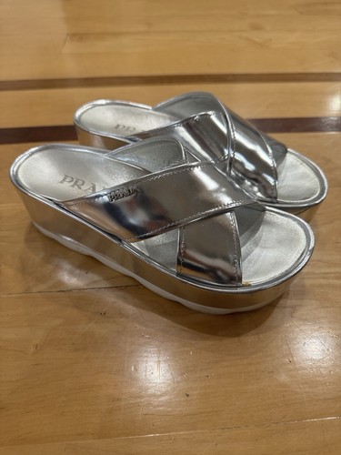 Sandali donna prada argento - sandali,