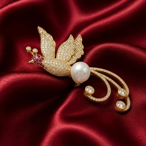 Spilla uccellino fenice vera