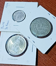 Lotto monete svizzere argento