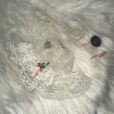 Vintage Barbie Ruffles 'N abito pizzo 1964 Pak Lingerie slip reggiseno mutandine ecc