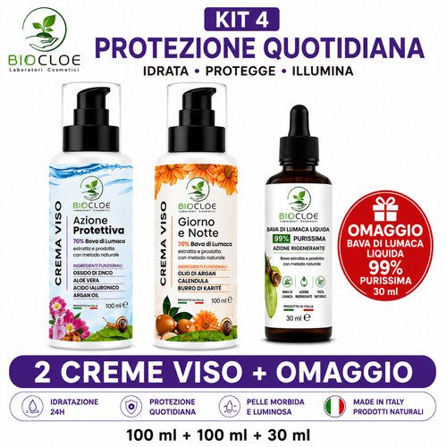 Crema viso bava di lumaca - 70%,
