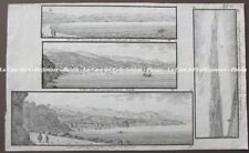 Liguria.Tavola di produzione tedesca contenente vedute di Savona,Voltri,San Remo