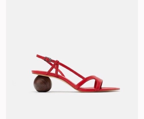 Sandali zara pelle - zara, rossa