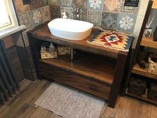 Mobile bagno industriale in ferro e rovere antico toccodarte.it