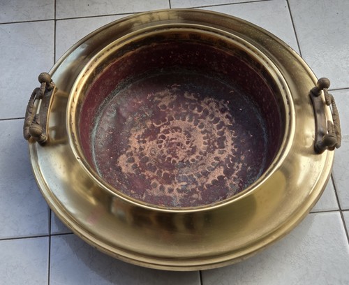 Antico braciere ottone - in,