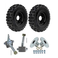 2PZ 4.10-6 410-6 Ruota Cerchio Pneumatico + Mozzo Anteriore 3 Borchie per Mobilità Bici Go Kart ATV