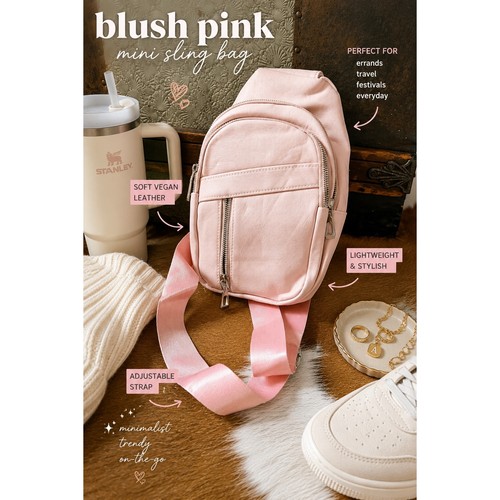 Blush pink mini sling back - blush,