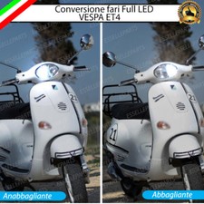 CONVERSIONE FARO LED ANABBAGLIANTE + ABBAGLIANTE PIAGGIO VESPA ET4 6000K 6700 LM